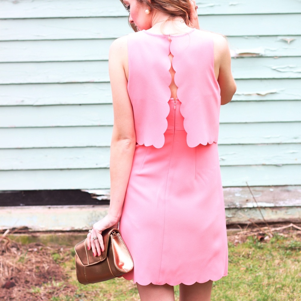 Pink Scallop Dress